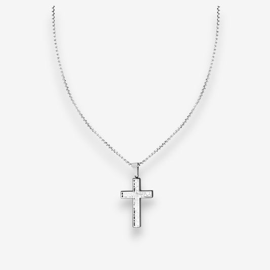 Collana Uomo con pendente a Croce in Acciaio Inox