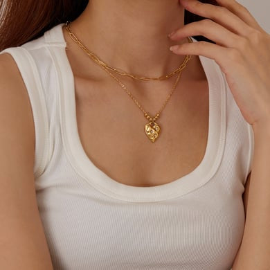 Collana Donna in Acciaio Inox con ciondolo a forma di cuore