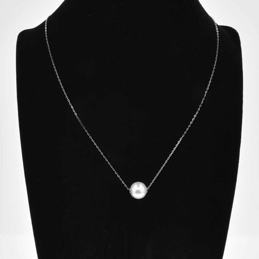 Collana Perla in Argento 925 con Perla Di Fiume