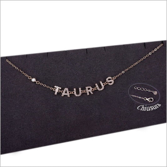 Bracciale in Argento 925 con segno zodiacale zirconato