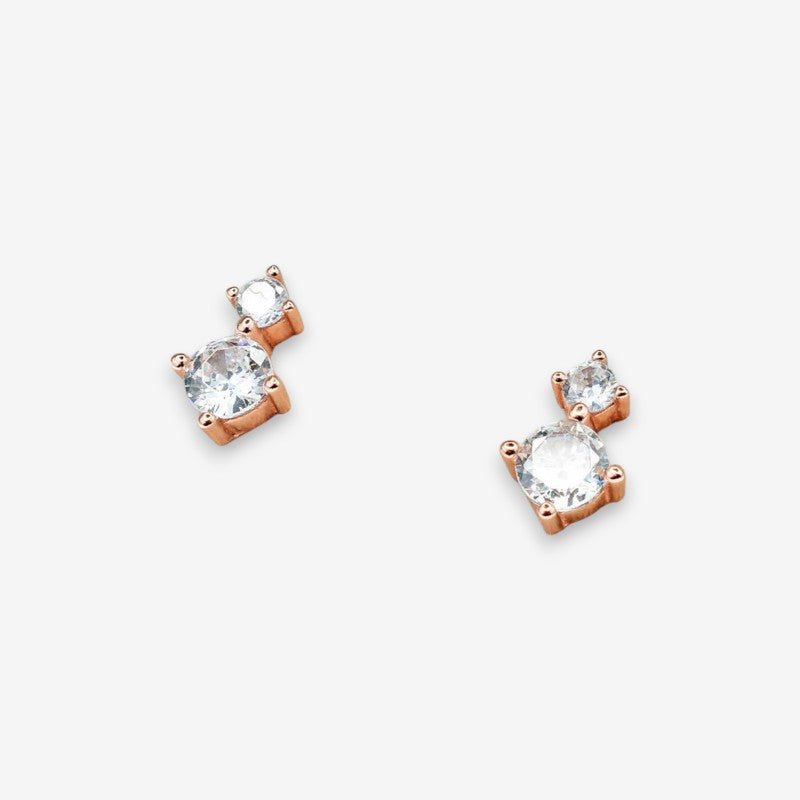 Orecchini Donna Double in Argento 925 con zirconi