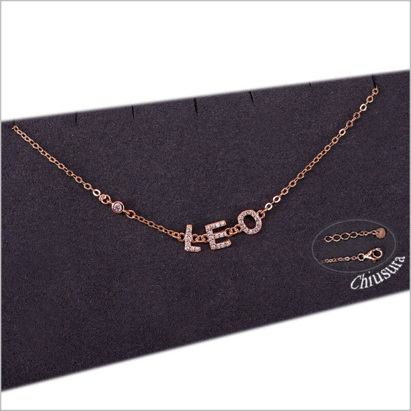 Bracciale in Argento 925 con segno zodiacale zirconato