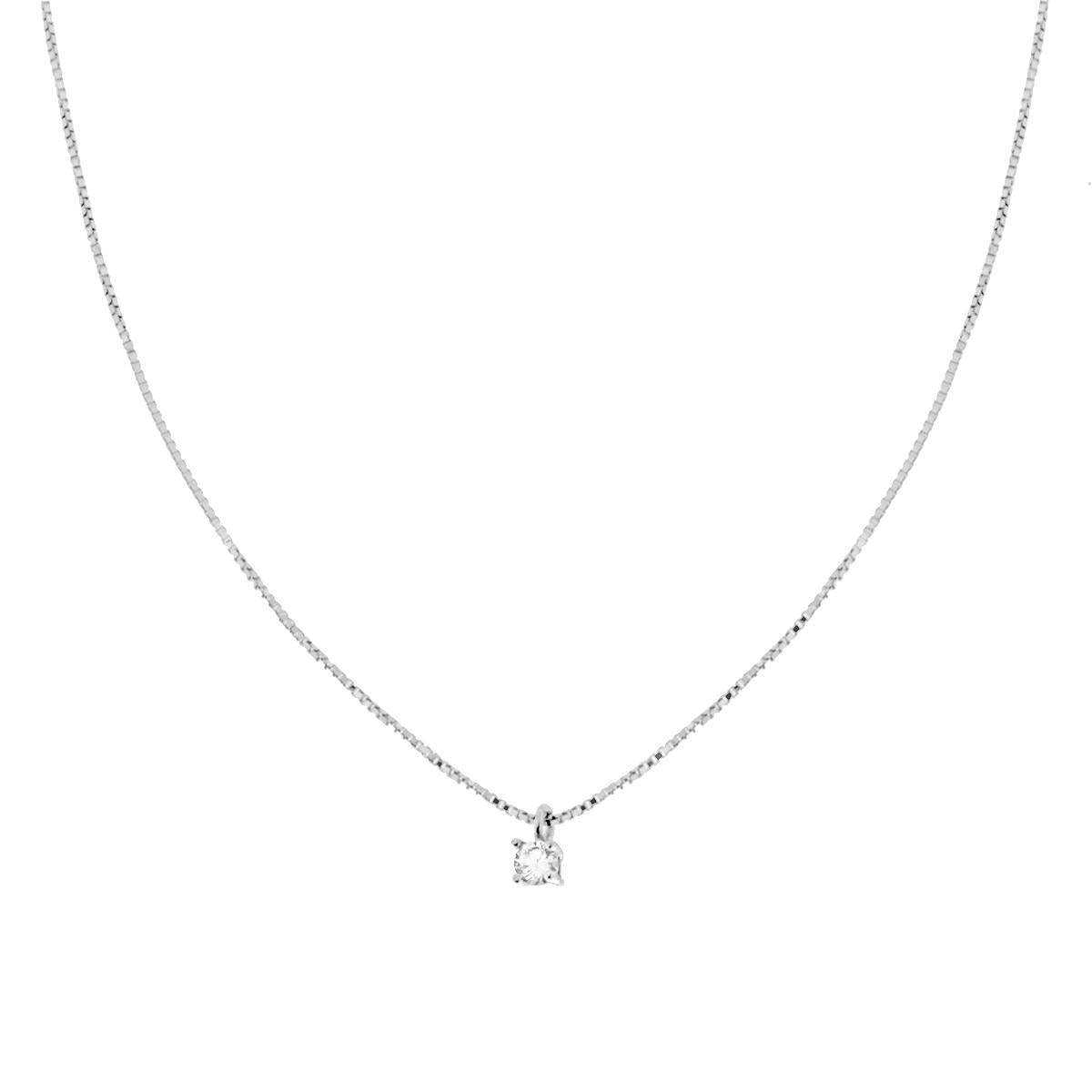 Collana catena Veneziana Diamantata con Punto Luce mm 3 in ARGENTO 925 Galvanica Rodio