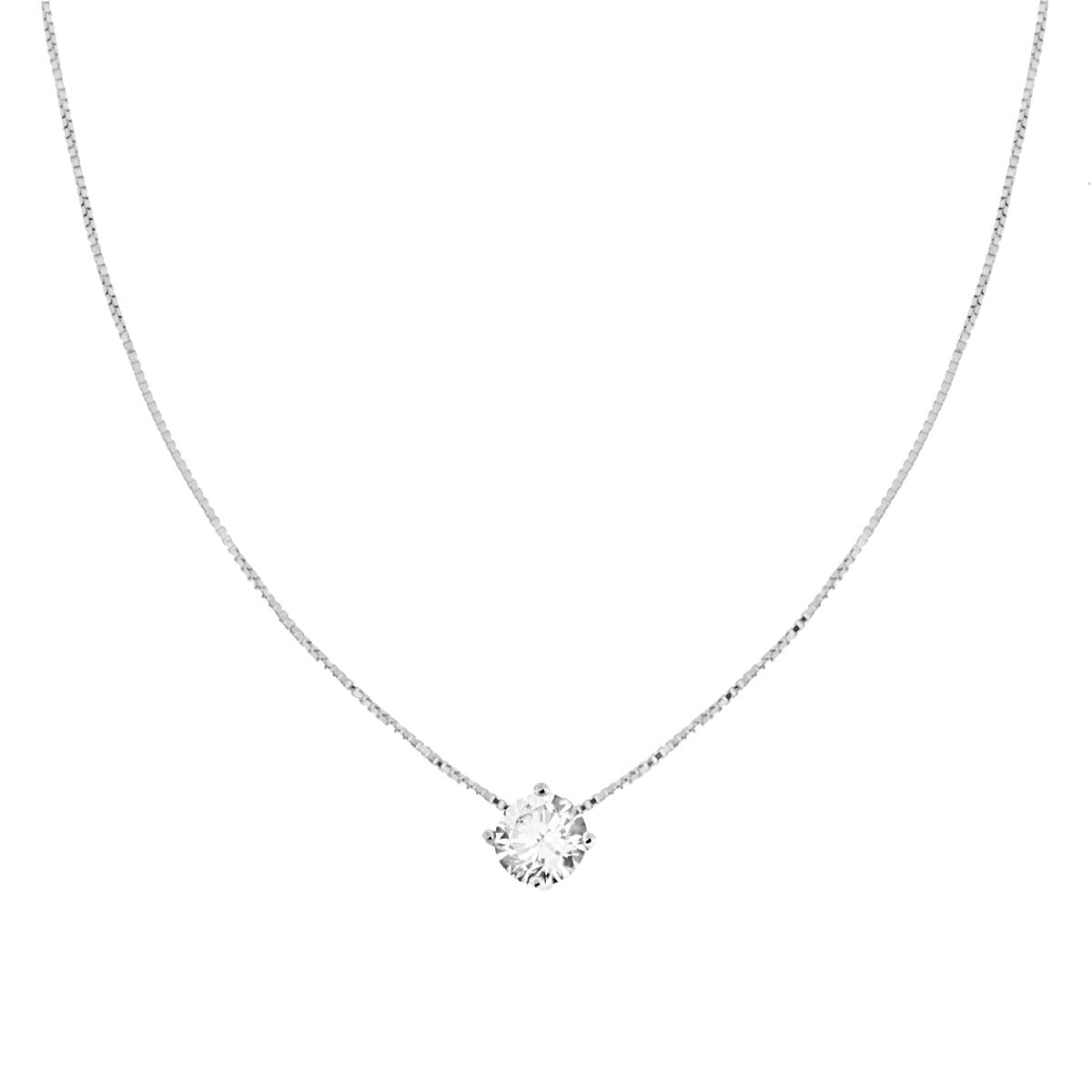 Collana catena Veneziana Diamantata con Punto Luce mm 6 in ARGENTO 925 Galvanica Rodio