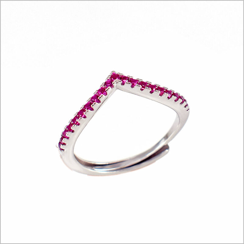 Anello Diadema in argento 925 con zirconi