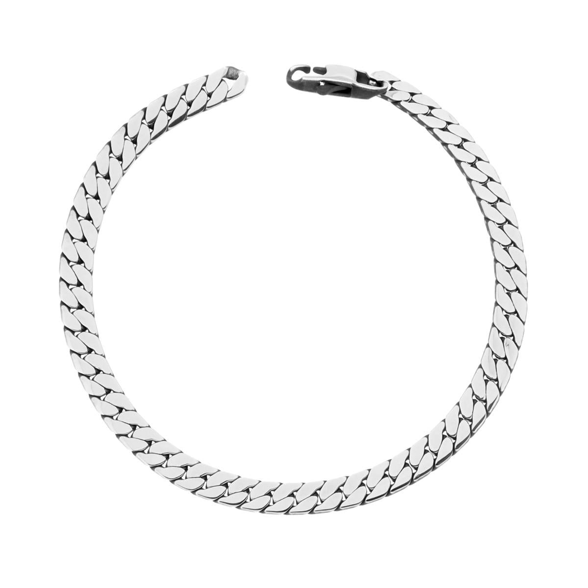 Bracciale Catena Grumetta Piatta in ACCIAIO