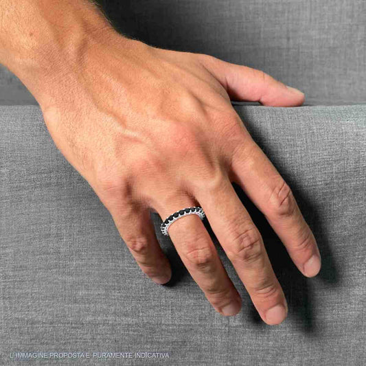 Anello Uomo Tennis Eternity in Argento 925