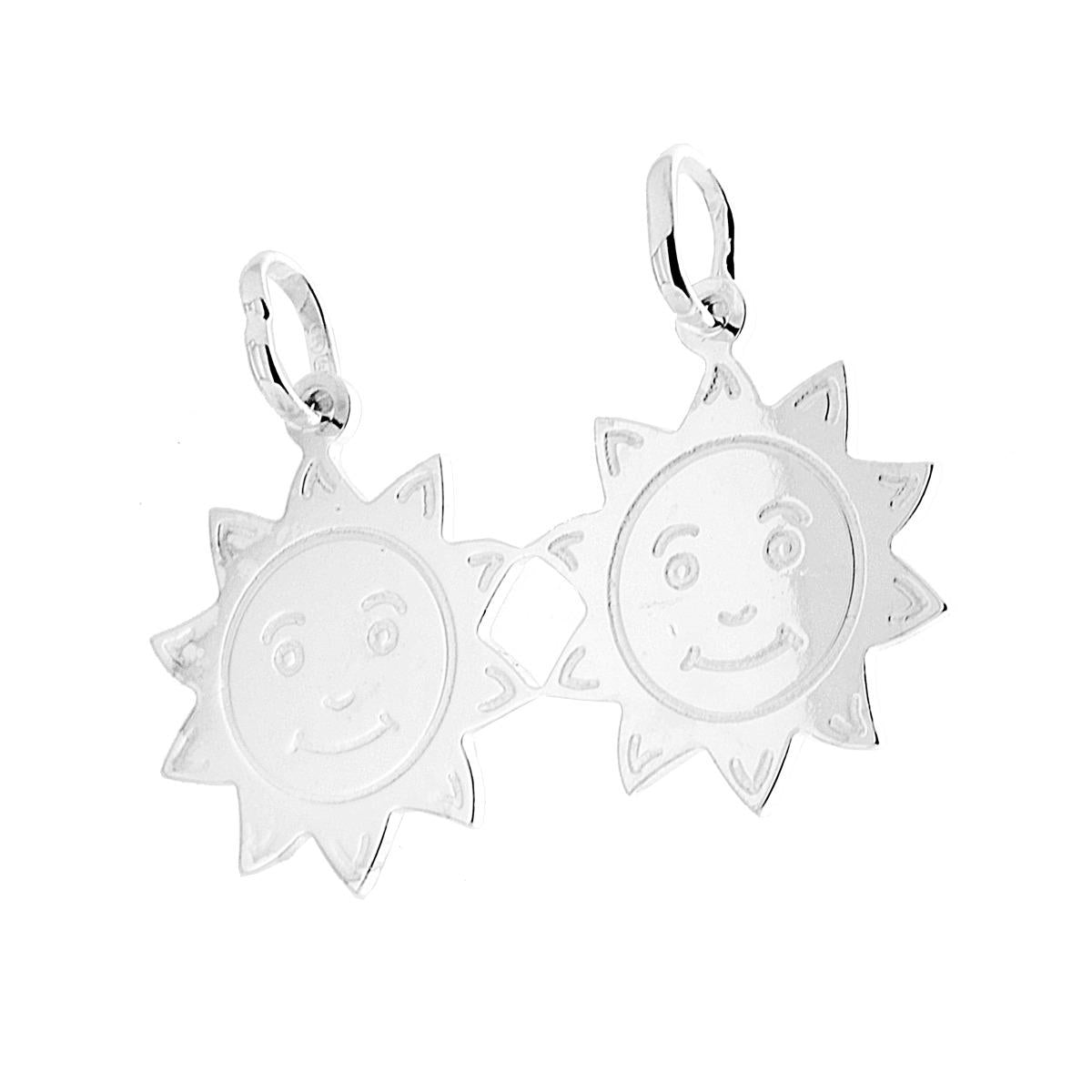 Ciodolo a forma di Sole che si spezza con lavorazione Liscia e Lucida.<BR>Made in Italy