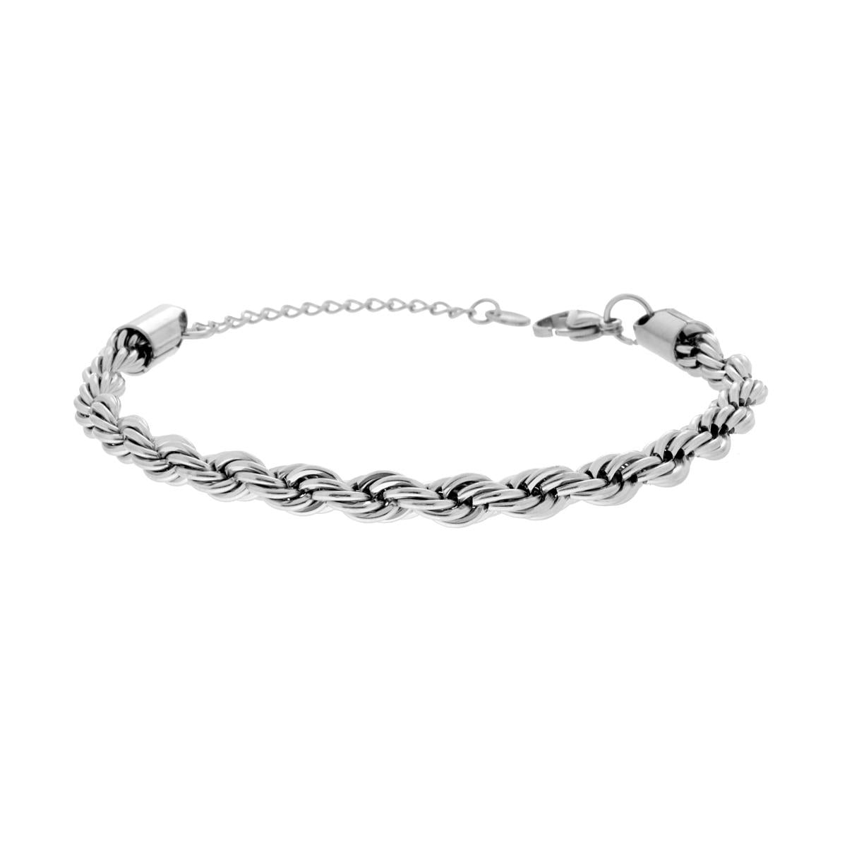 Bracciale Catena Corda mm 6 in ACCIAIO