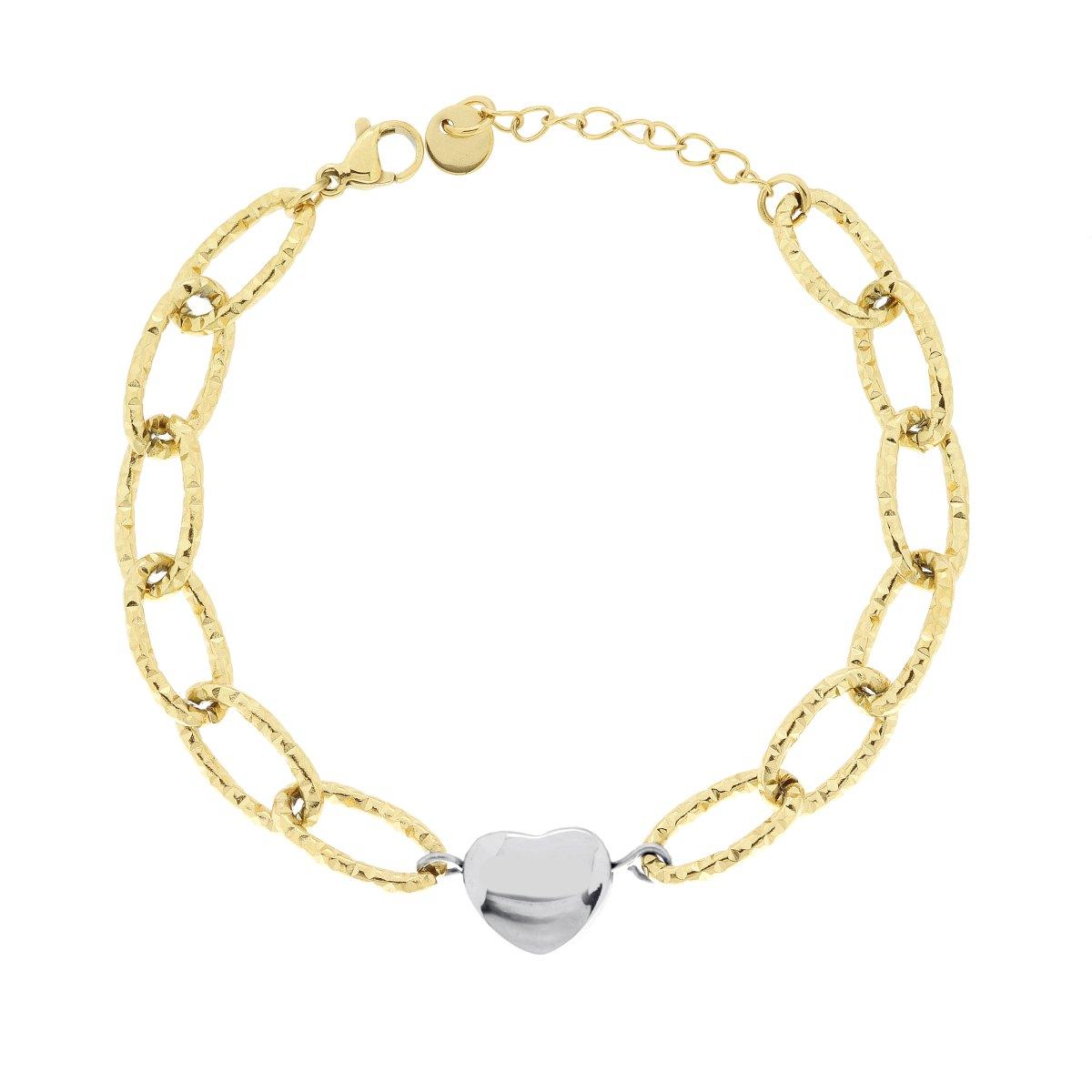 Bracciale Catena Corda diamantata mm 1.4 cm 16+3 in ARGENTO 925 Galvanica Rodio
