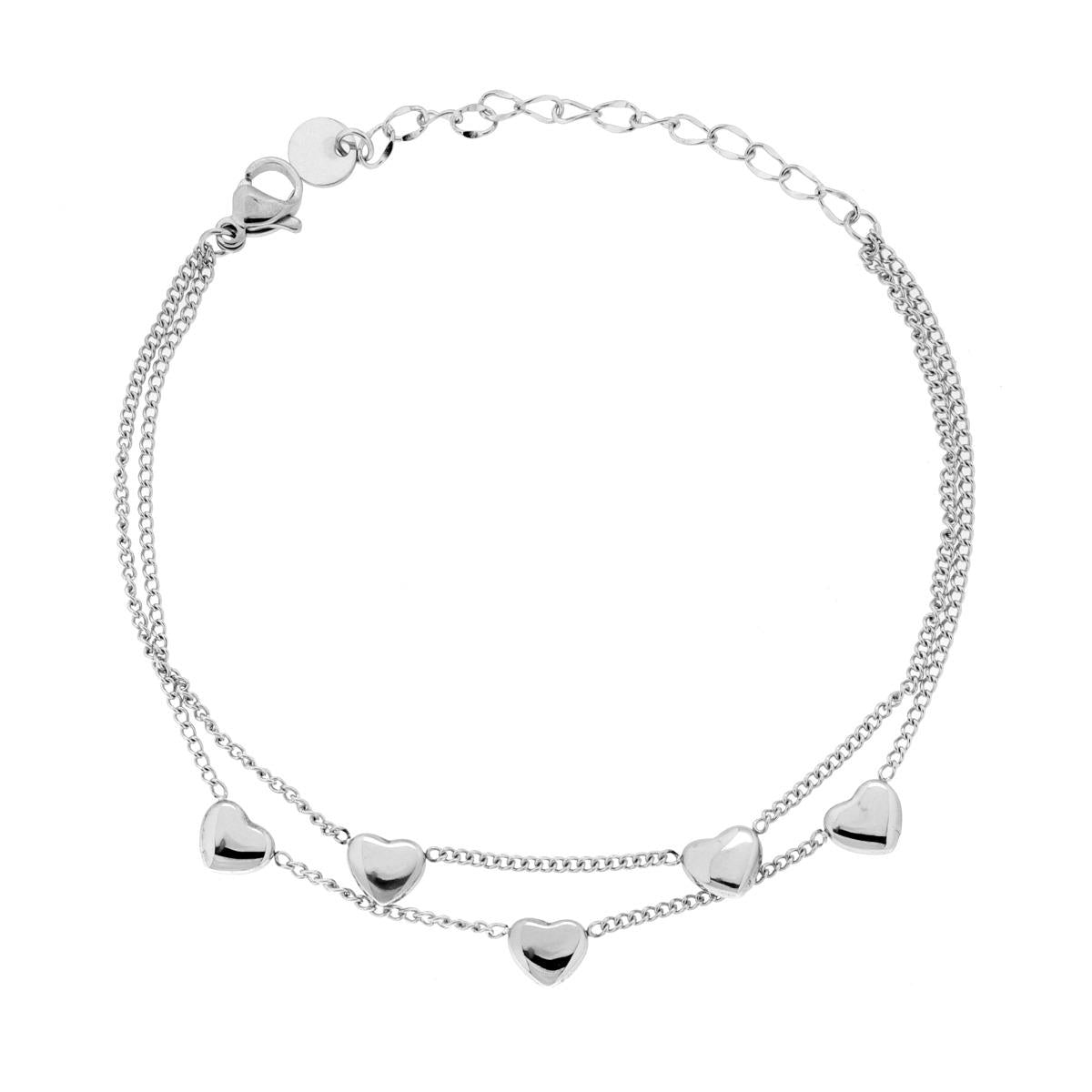 Bracciale Catena Corda diamantata mm 1.9 in ARGENTO 925 Galvanica Rodio