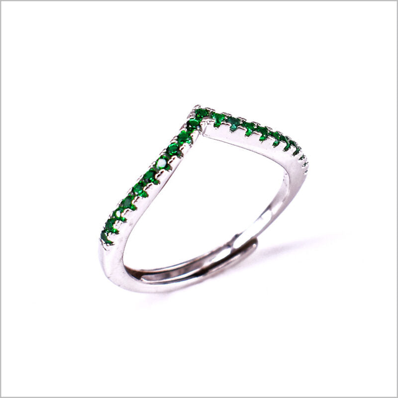 Anello Diadema in argento 925 con zirconi