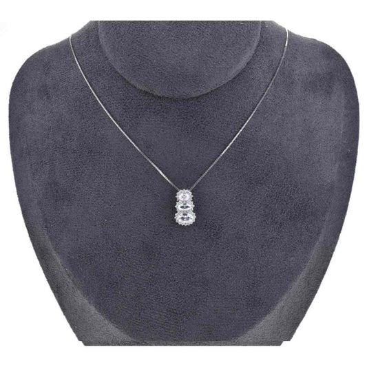 Collana in Argento 925 con ciondolo zirconato