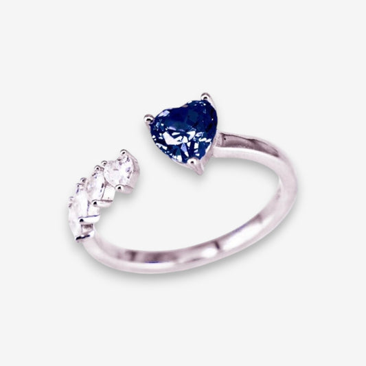 Anello Donna Amour in Argento 925 Regolabile blu