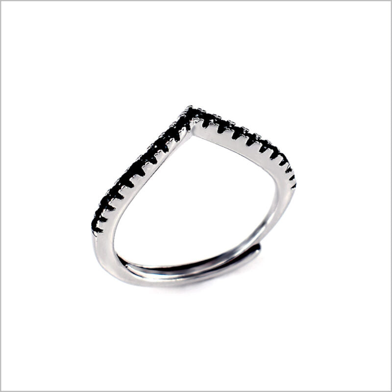 Anello Diadema in argento 925 con zirconi