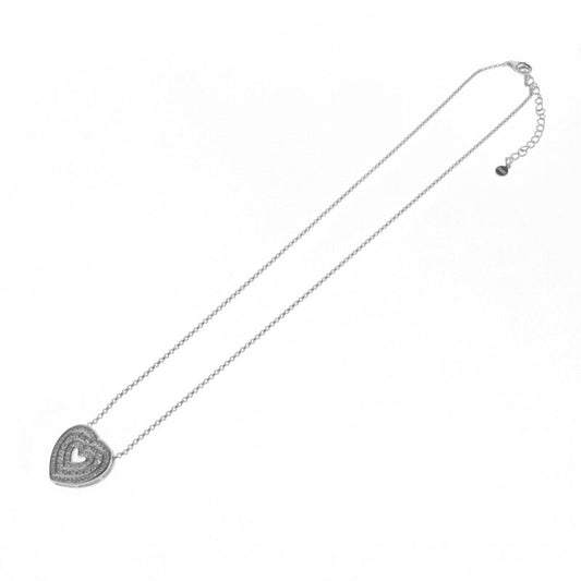 Collana in Argento 925 con ciondolo a cuore zirconato
