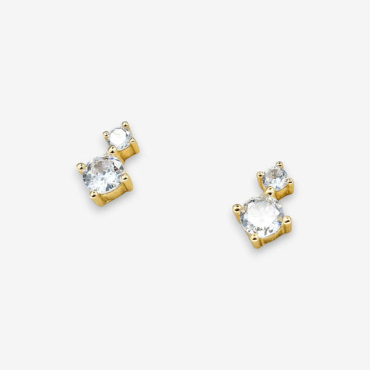 Orecchini Donna Double in Argento 925 con zirconi