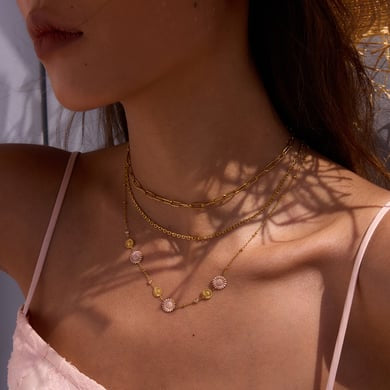 Collana Donna Flower in Acciaio Inox