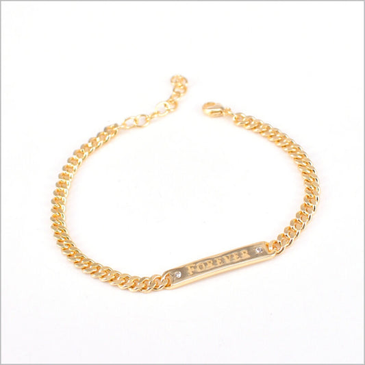 Bracciale a maglia groumette in Argento 925 con targhetta