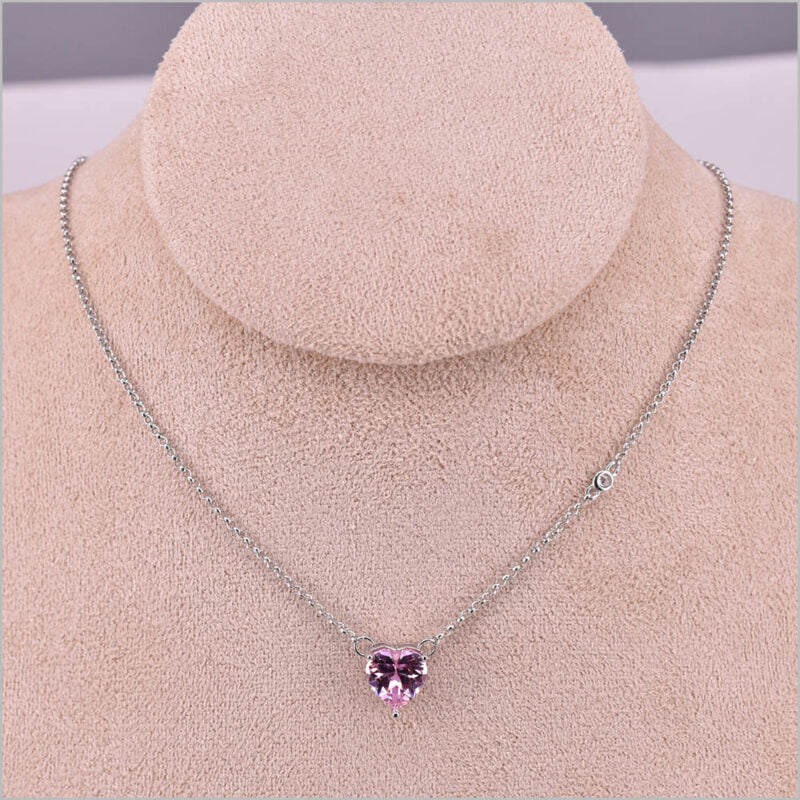 Collana con Zircone a Cuore in Argento 925