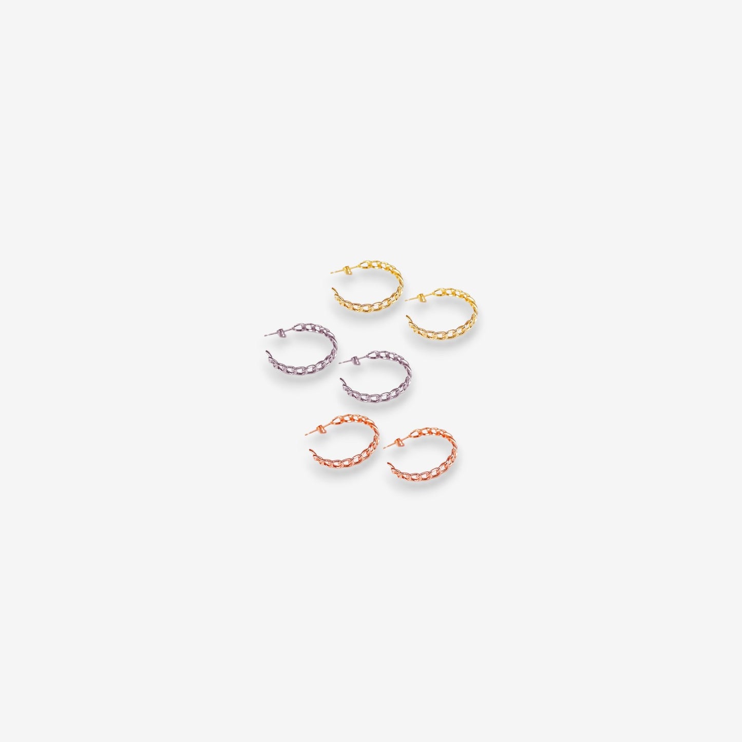 Orecchini Donna in Argento 925 a maglia groumette