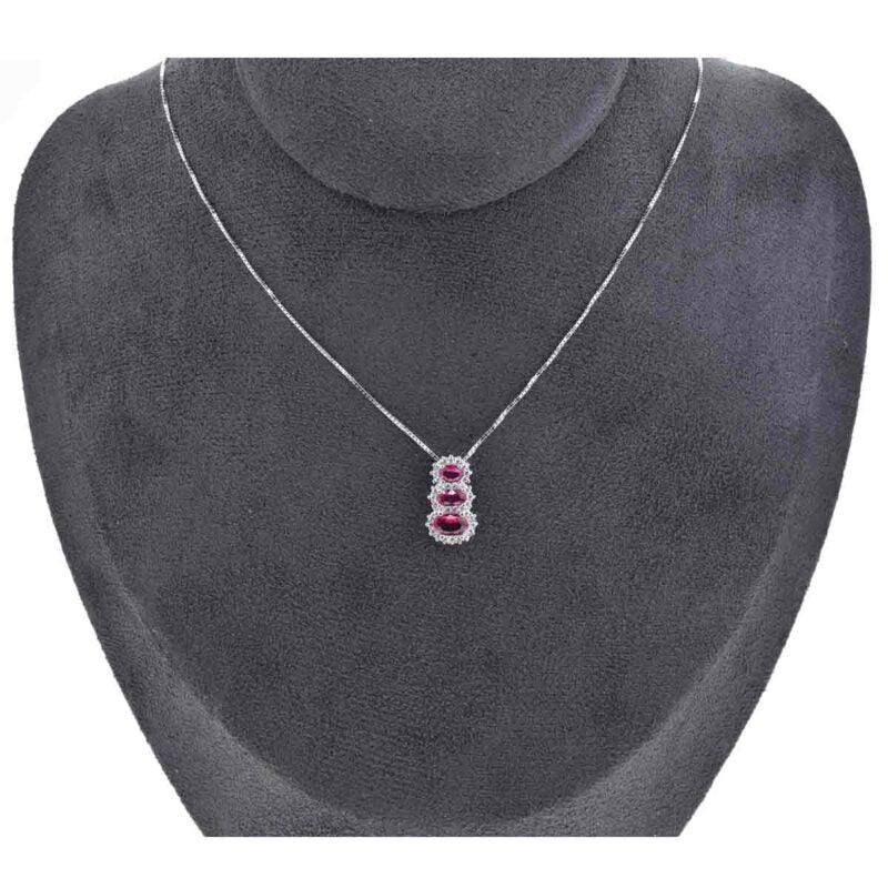Collana in Argento 925 con ciondolo zirconato