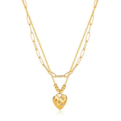 Collana Donna in Acciaio Inox con ciondolo a forma di cuore