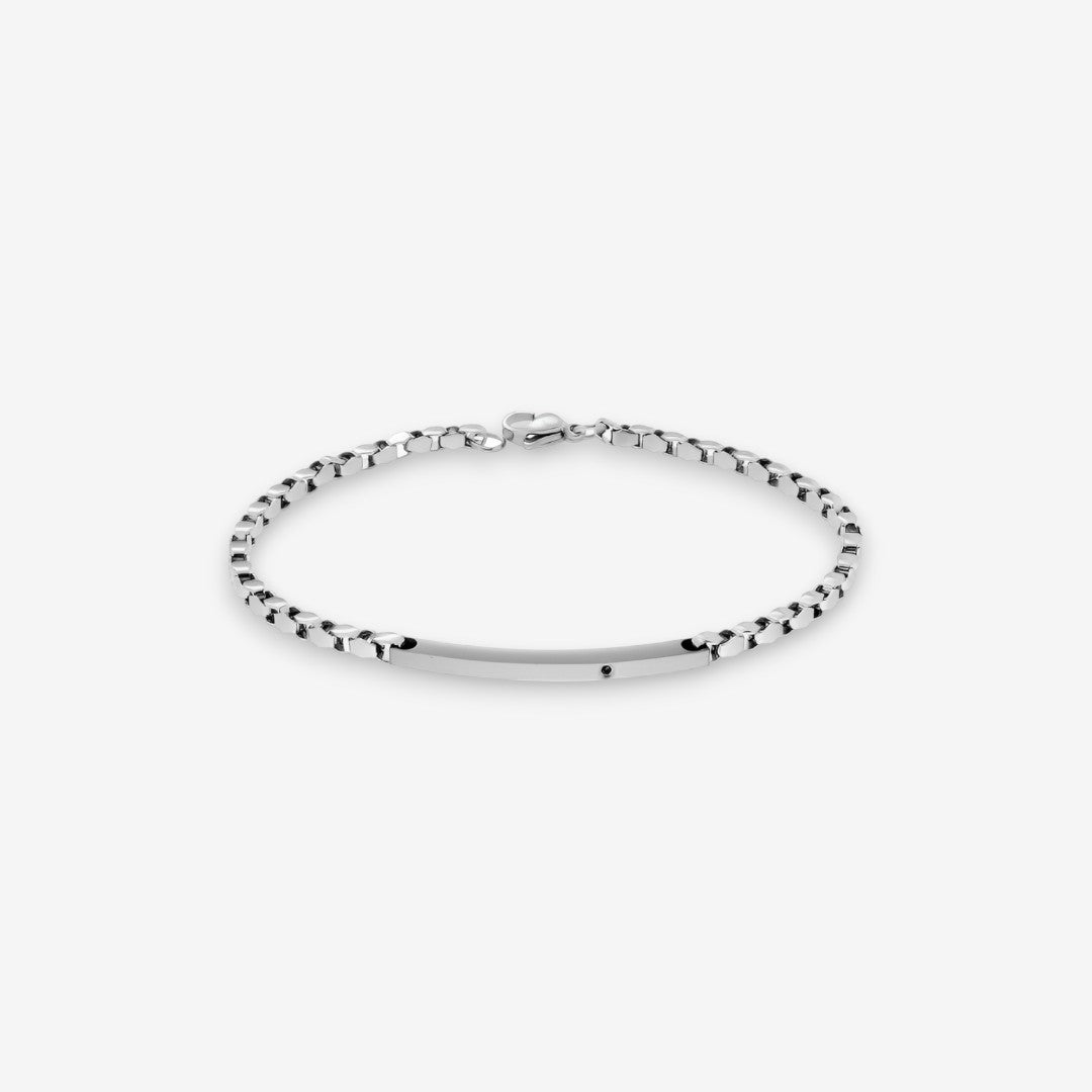 Bracciale Uomo Targhetta In Acciaio Inox