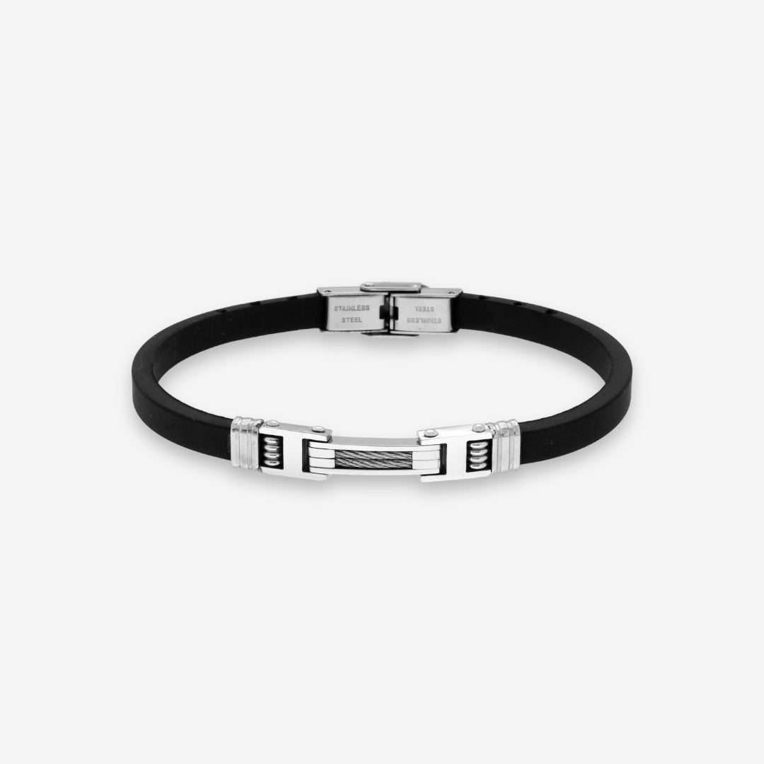 Bracciale Uomo Geometry in Caucciù