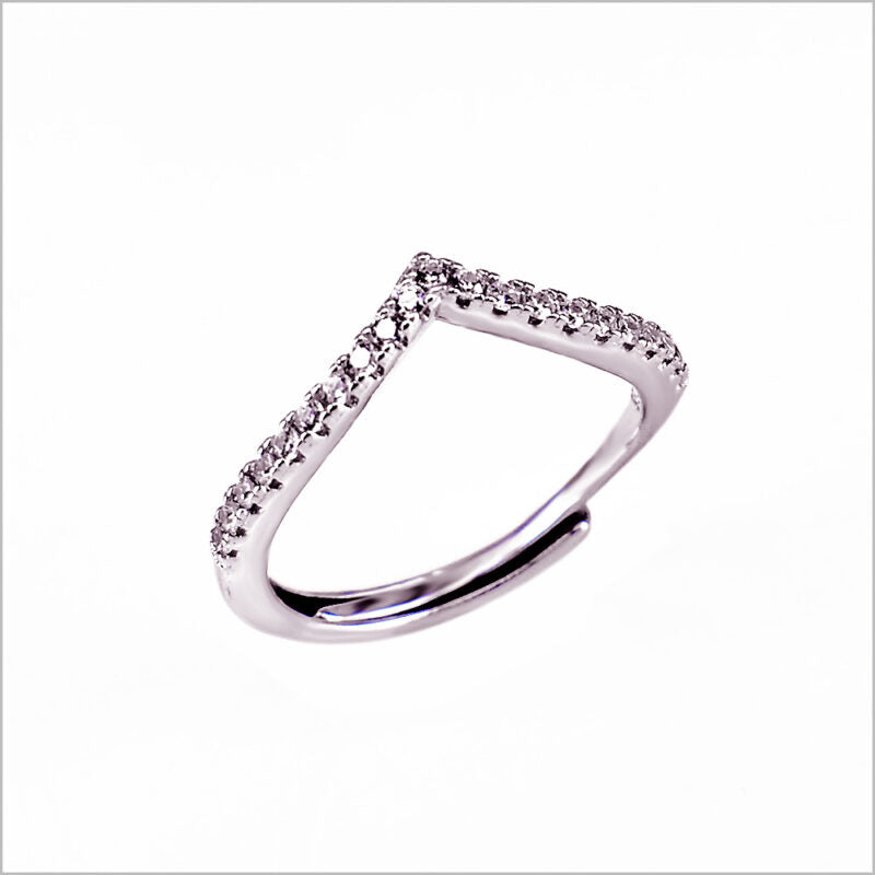 Anello Diadema in argento 925 con zirconi
