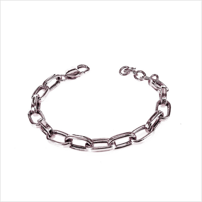 Bracciale Donna in Argento 925 con maglia ovale