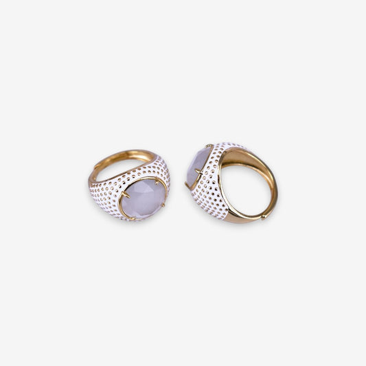 Anello Donna Occhio di gatto in Argento 925 Regolabile smaltato