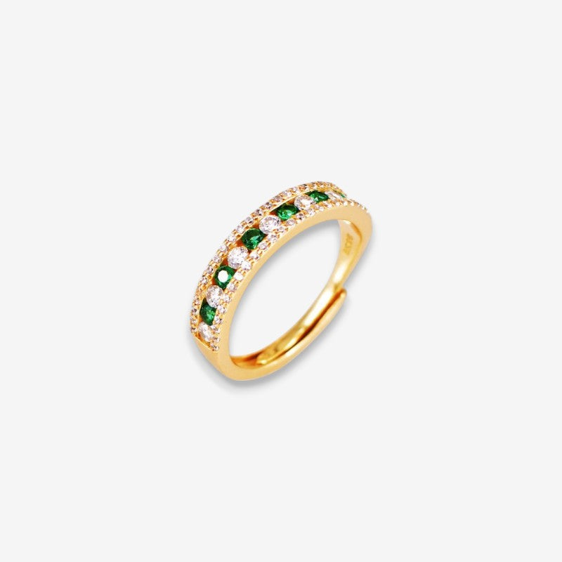Anello Donna in Argento 925 Regolabile con file di zirconi