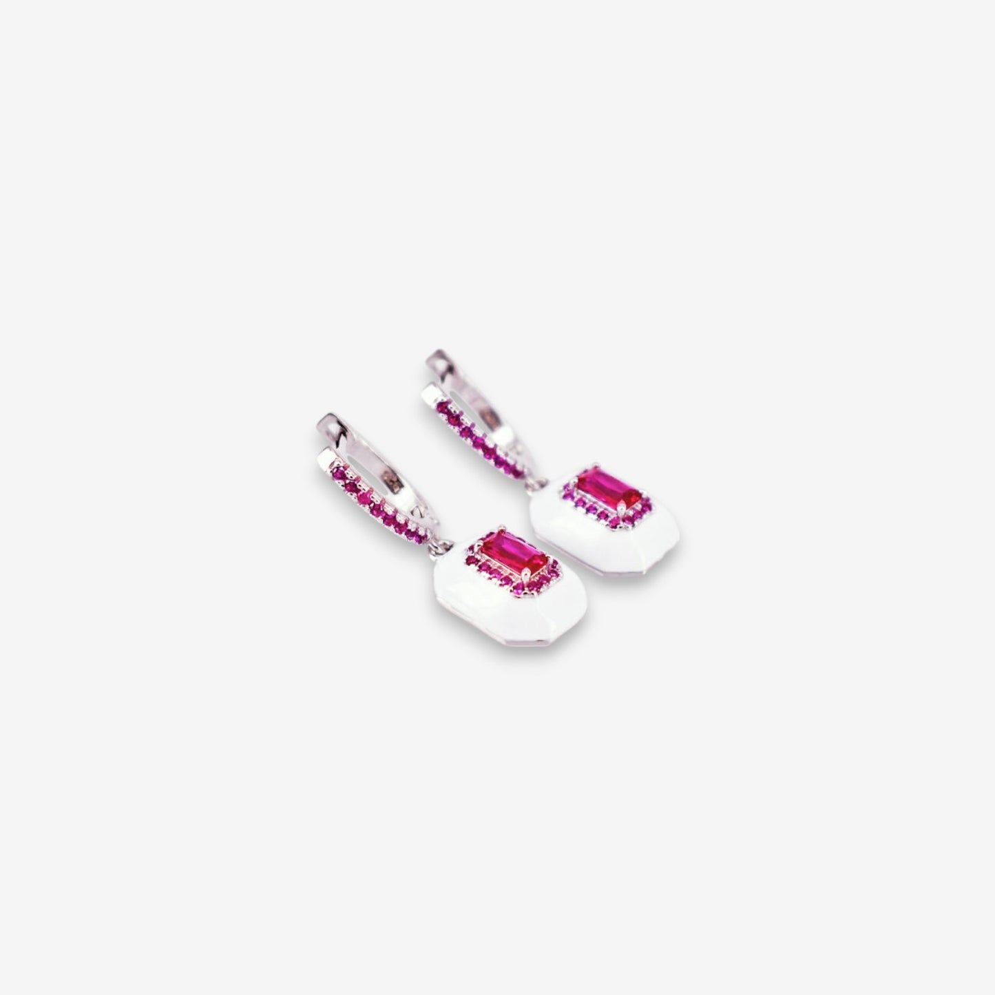 Orecchini Donna in Argento 925 smaltati con zirconi