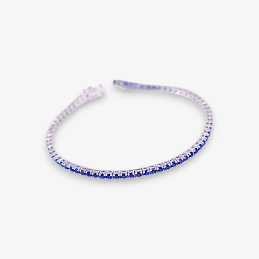 Bracciale Tennis Donna in Argento 925 rodiato con zirconi da 2 mm