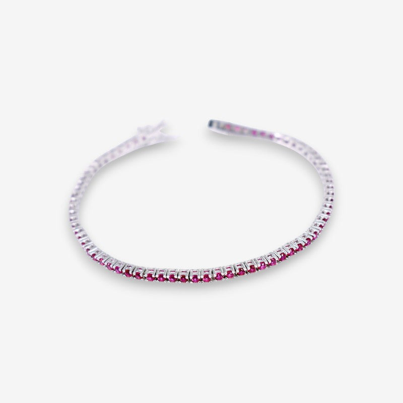 Bracciale Tennis Uomo in Argento 925 rodiato con zirconi da 2 mm