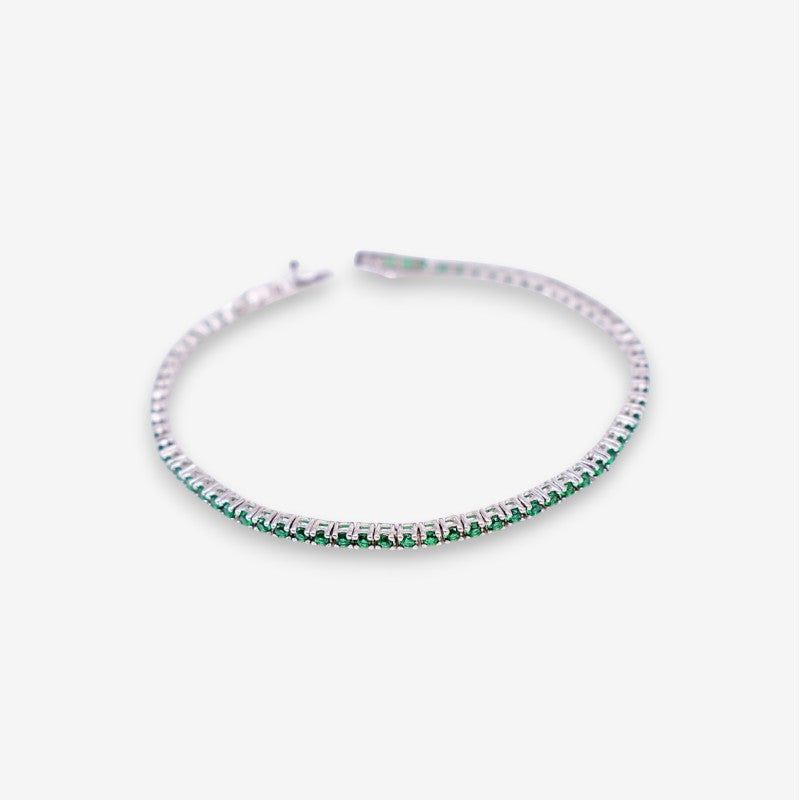 Bracciale Tennis Uomo in Argento 925 rodiato con zirconi da 2 mm