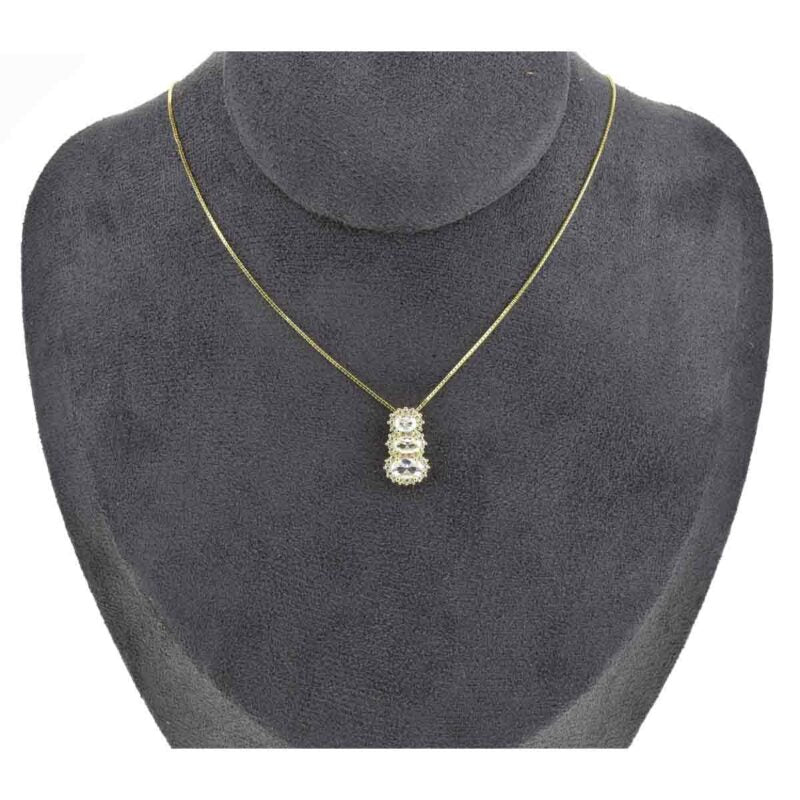Collana in Argento 925 con ciondolo zirconato