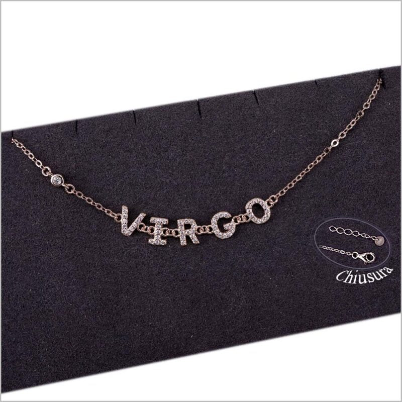Bracciale in Argento 925 con segno zodiacale zirconato