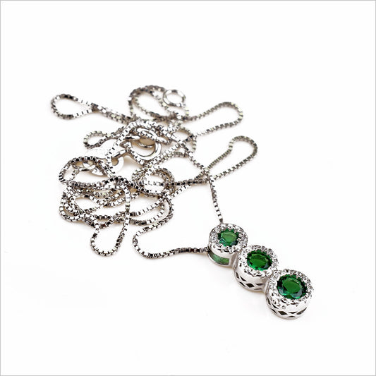 Collana Donna Trilogy in Argento 925 con zirconi