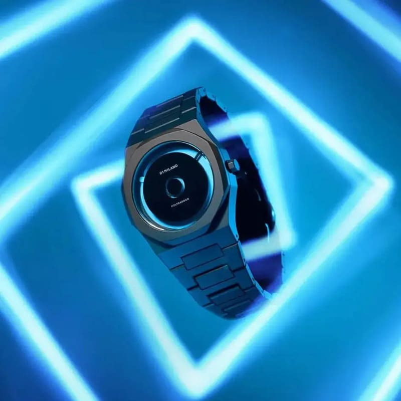 D1 Milano Polycarbon Blu Led D1-PCBJ28 Orologio Quarzo Uomo 5