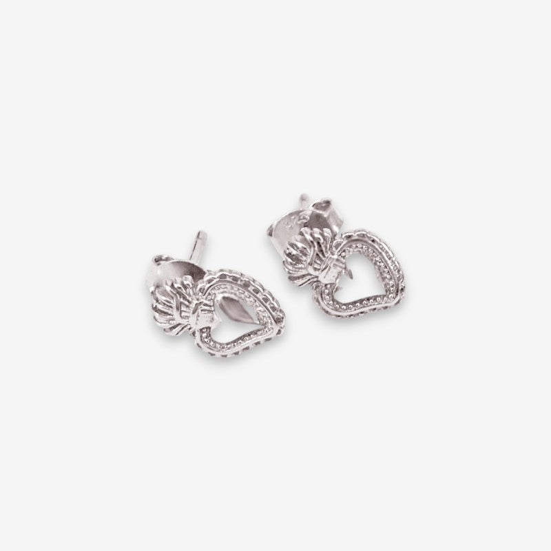 Orecchini Donna Sacro Cuore in Argento 925