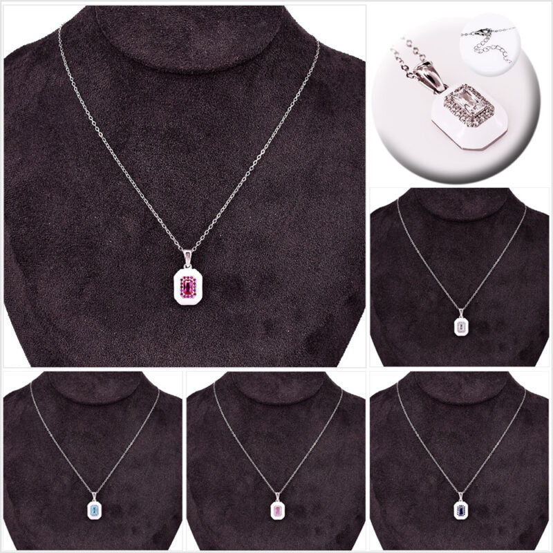 Collana in Argento 925 con zircone smaltato