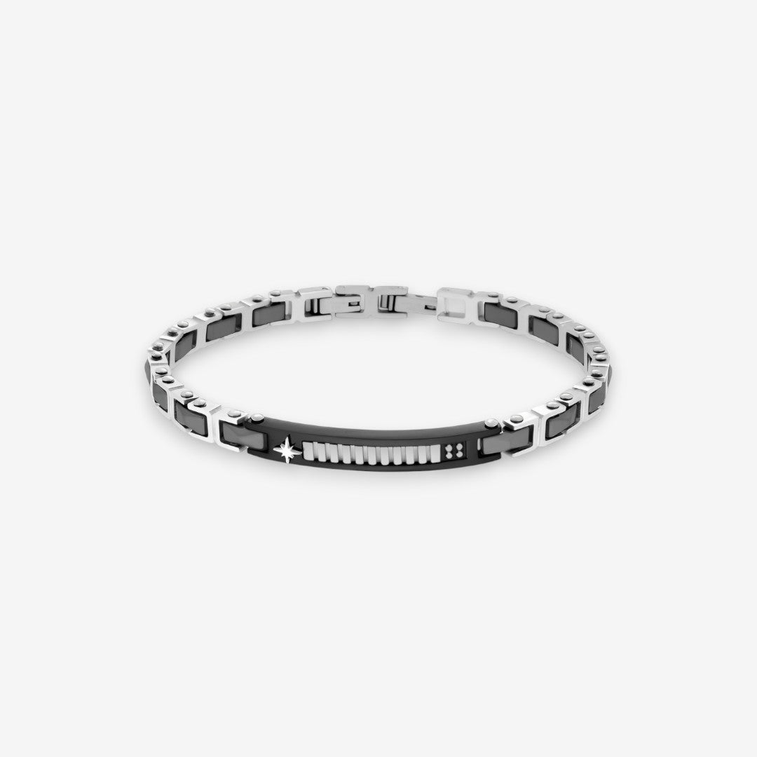 Bracciale Uomo Rosa dei Venti In Acciaio Inox