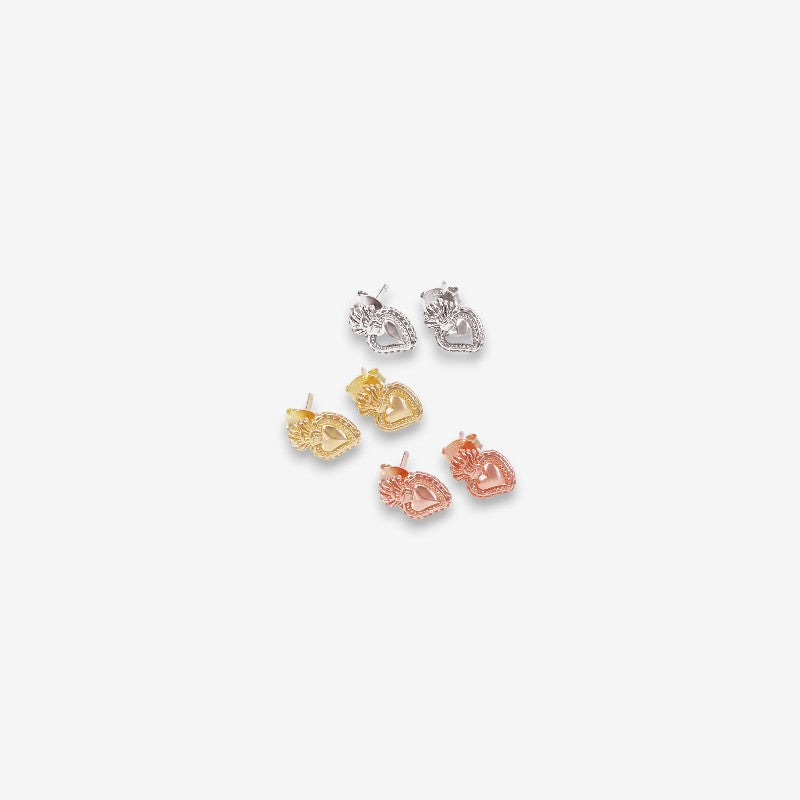 Orecchini Donna Sacro Cuore in Argento 925