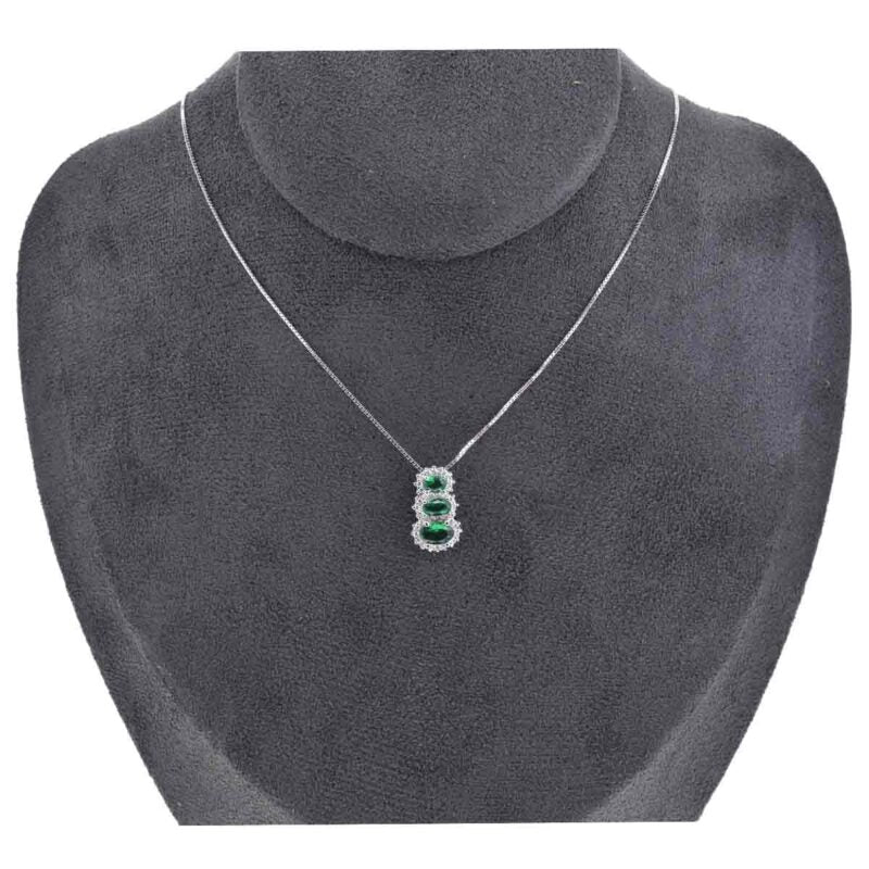 Collana in Argento 925 con ciondolo zirconato