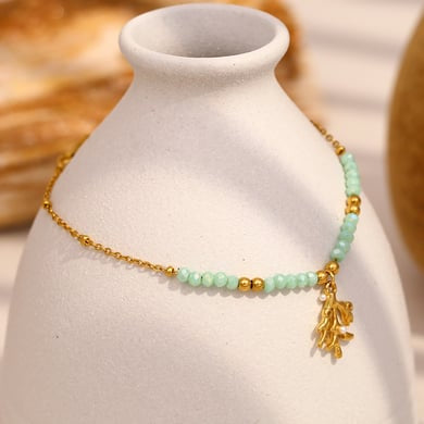 Collana Donna in Acciaio Inox con ciondolo a forma di pianta