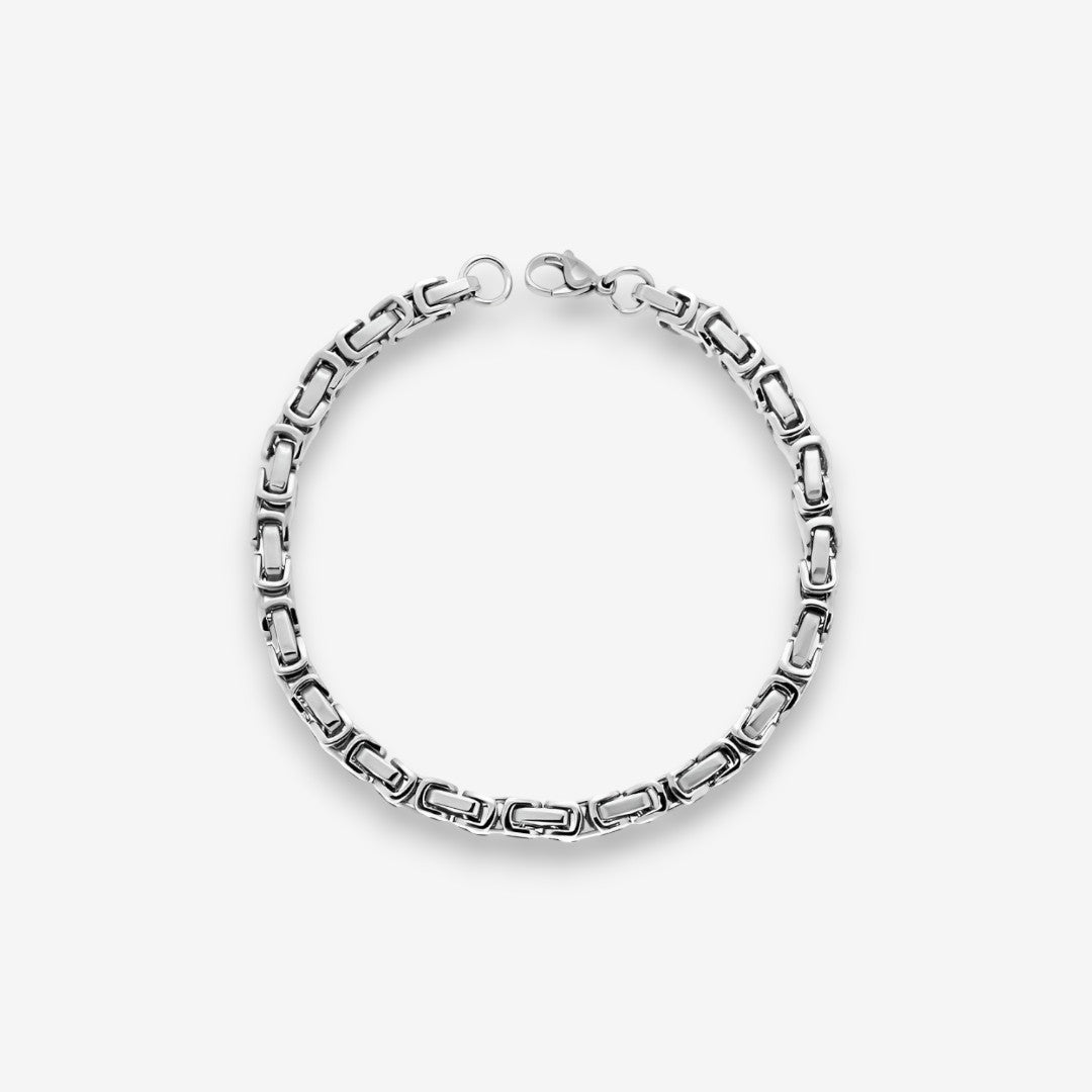 Bracciale Uomo Bizantino In Acciaio Inox