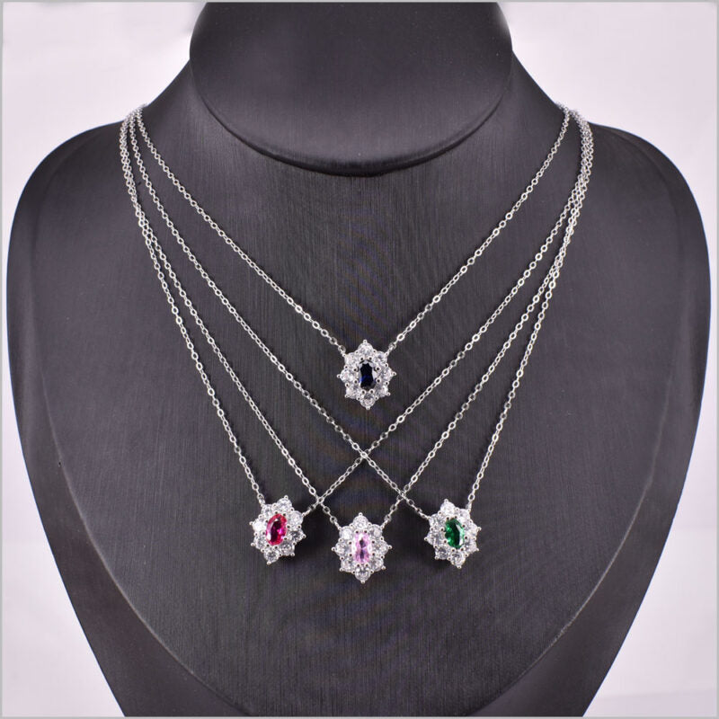 Collana con ciondolo zirconato in Argento 925