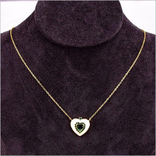 Collana Cuore in Argento 925 con ciondolo smaltato
